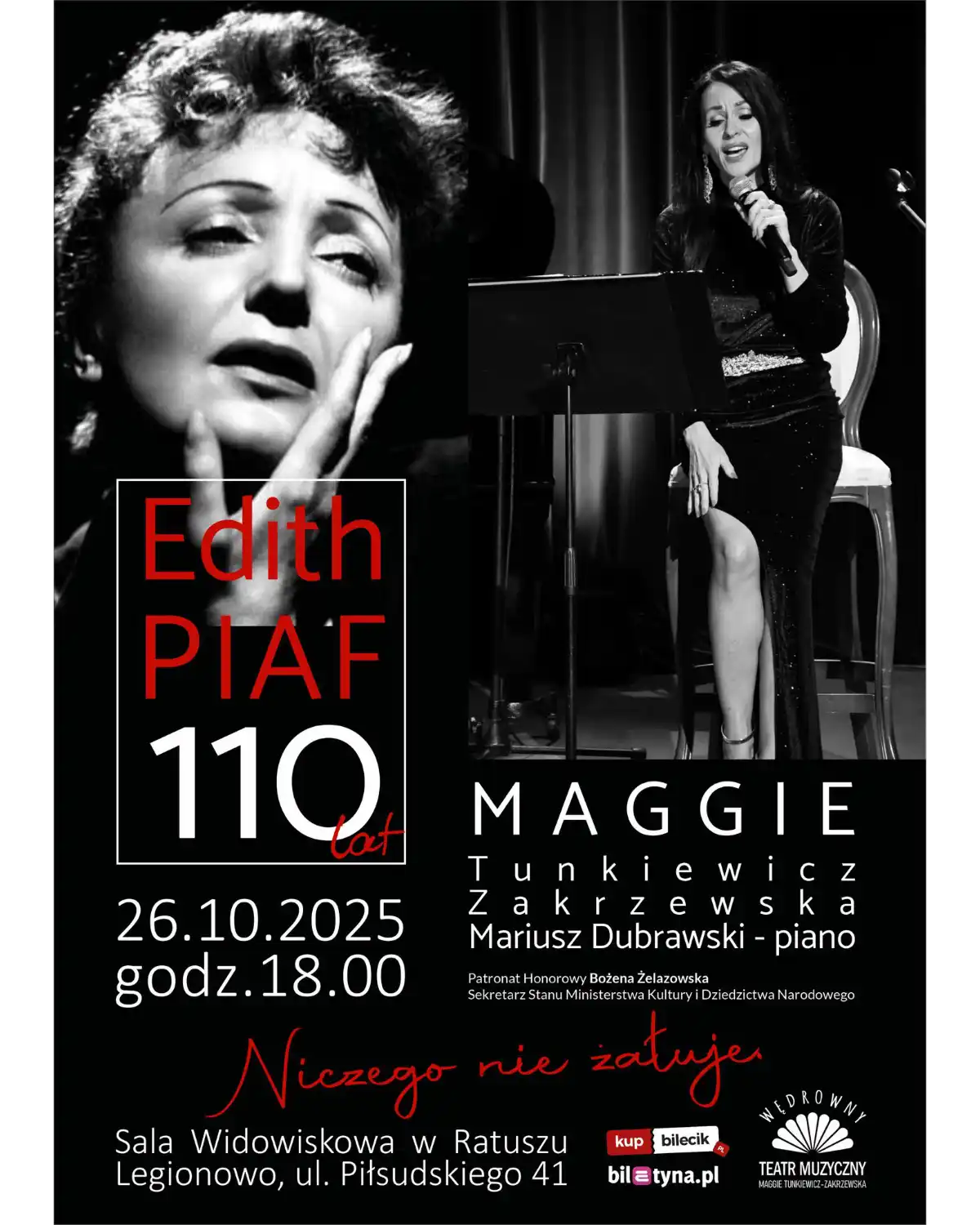 Edith Piaf 110 lat - Maggie Tunkiewicz-Zakrzewska