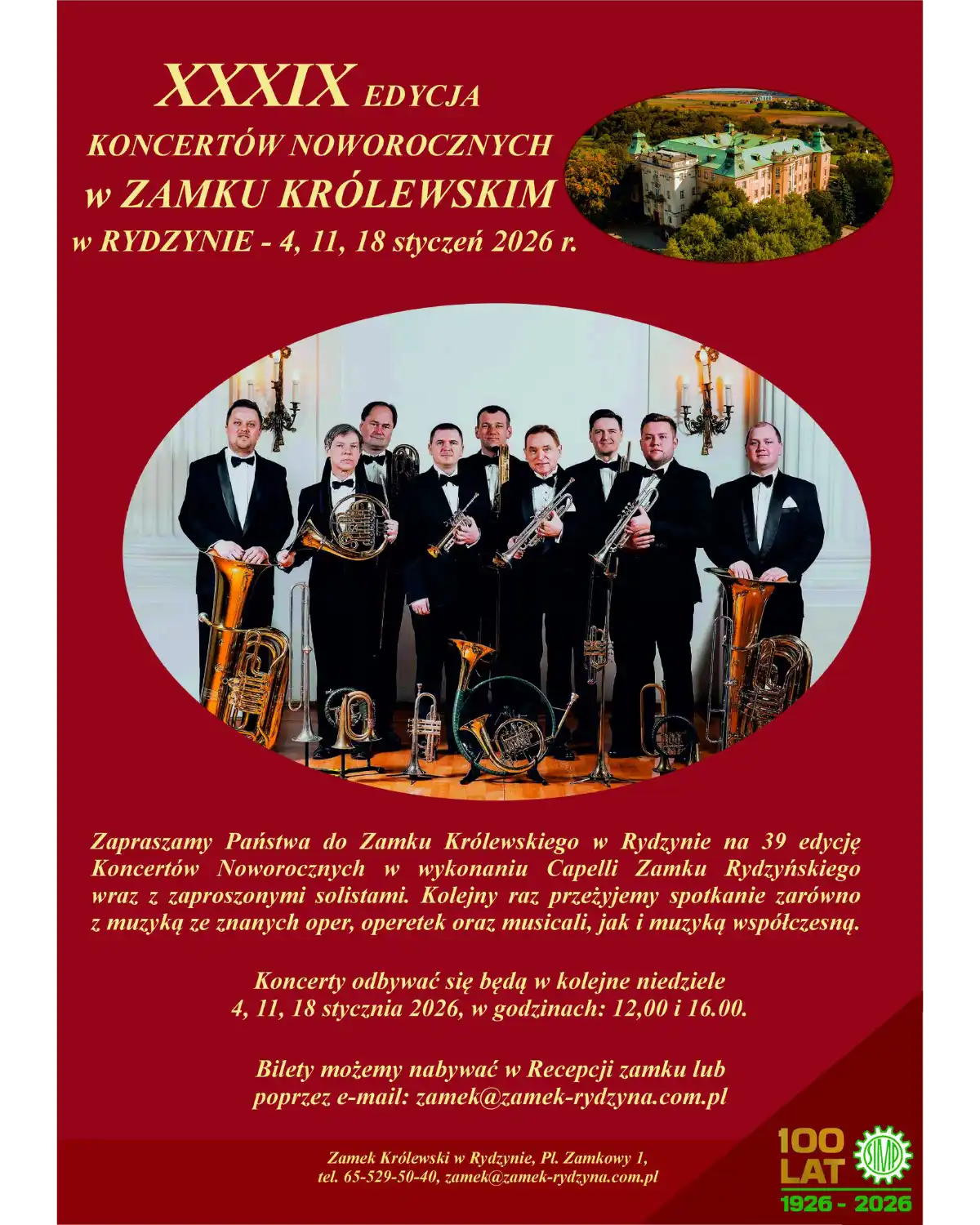 XXIX edycja Koncertów Noworocznych w Zamku Królewskim w Rydzynie